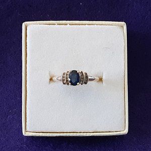 Dark Blue Sapphire Ring